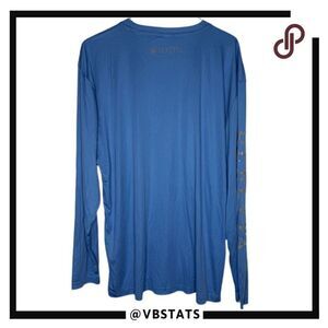 Beretta Men's Trident Logo Graphic Polyester Long Sleeve T-shirt Blue 3XL